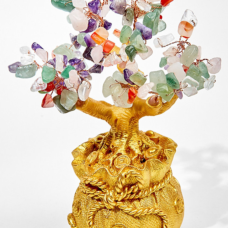 Cây Tài Lộc Kết Đá Thạch Anh Đa Sắc