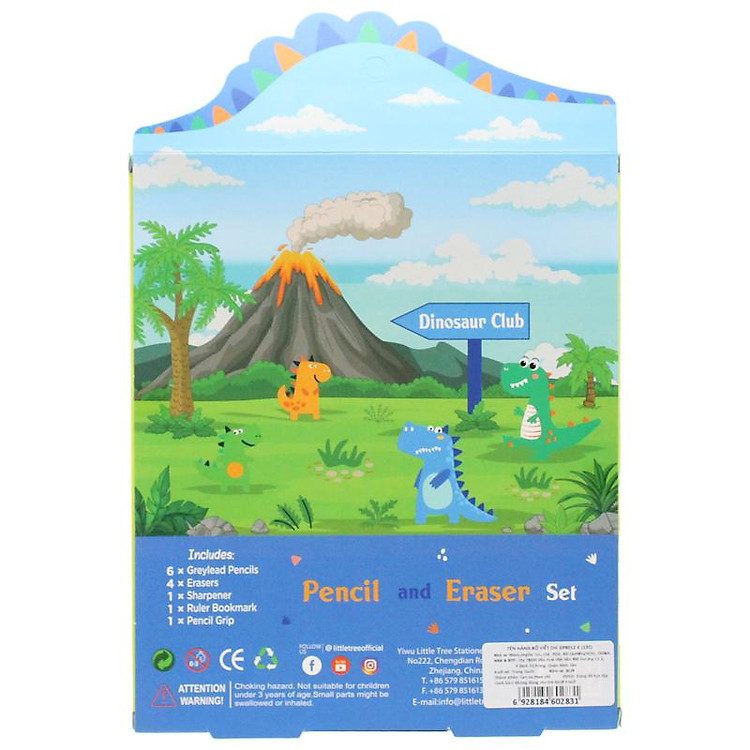 Bộ Dụng Cụ Học Tập Khủng Long Dinosaur Club (13 chi tiết) - Ảnh 5