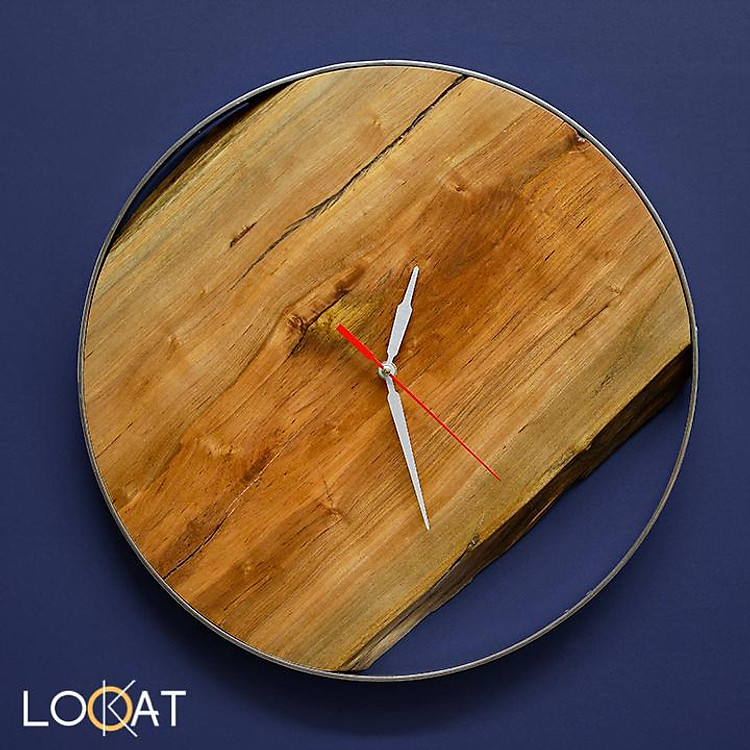 Đồng Hồ Treo Tường Chế Tác Gỗ Mộc Độc Đáo Phong cách Cổ Điển Sang Trọng DH12050121