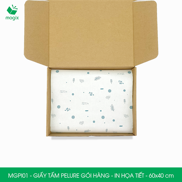 Giấy Pelure gói hàng in họa tiết (100 tấm) 60x40 cm - Ảnh 4