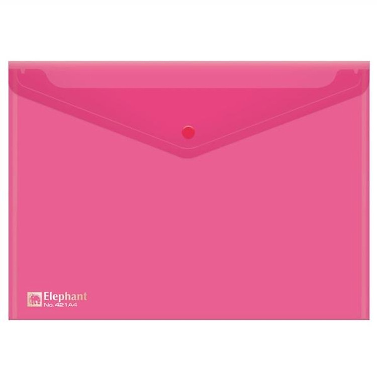 Bìa Nút Nhựa Elephant 421A4 – Màu Đỏ