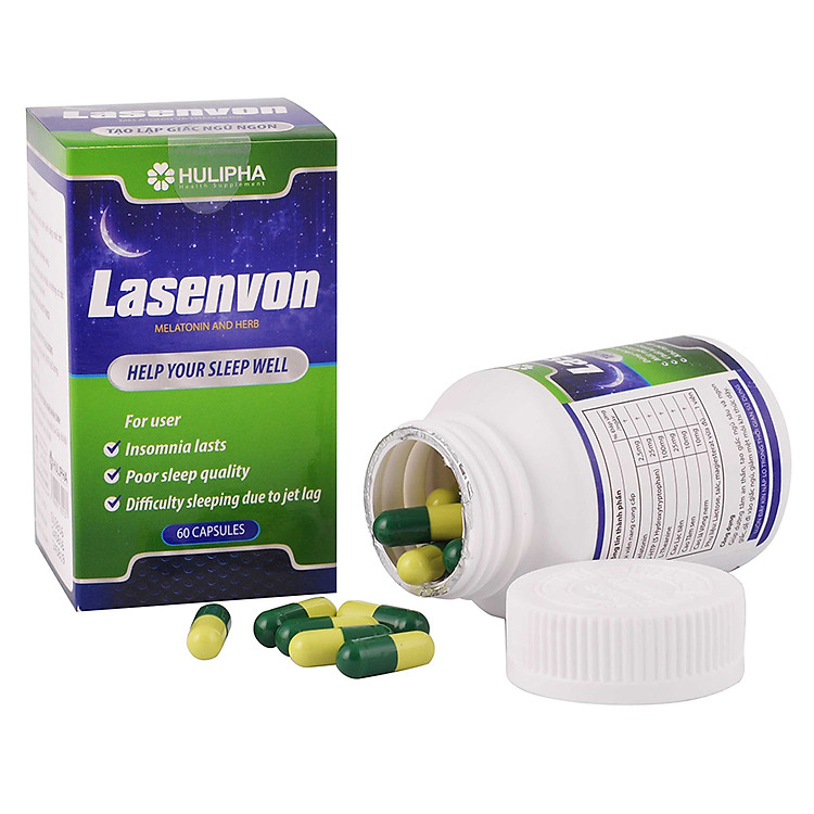 Thực Phẩm Chức Năng Hỗ Trợ Trị Mất Ngủ Lasenvon Hulipha (Hộp 60 Viên)