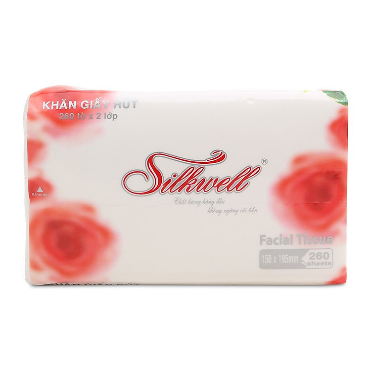 10 Gói Khăn giấy Silkwell Hoa Hồng 260 k.150