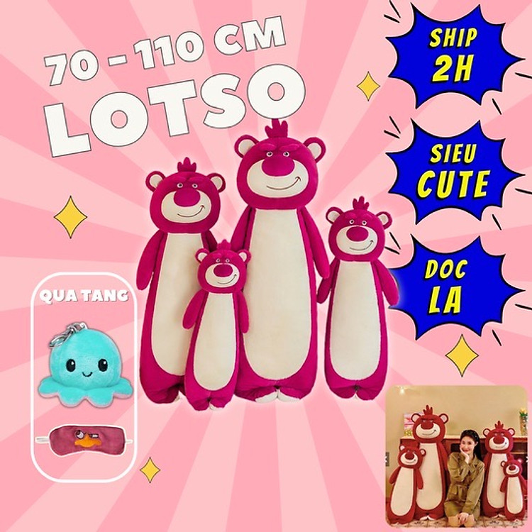 Mua Thú nhồi bông Lotso đỏ 70-110cm Chính hãng Tiết kiệm