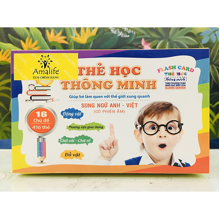 Thẻ Học Thông Minh Flashcard Song Ngữ Cho Bé