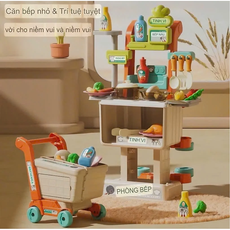 Đồ Chơi Xe Đẩy Siêu Thị 2in1 cho Bé Chính hãng Giá tốt - Hình ảnh 5