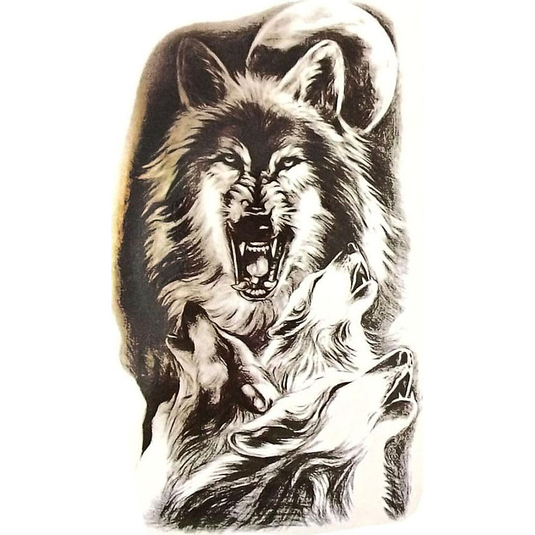 Hình Xăm Dán Sói Đêm QSA115