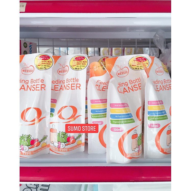 Mua Nước Rửa Bình Sữa Wesser 500ml Chính hãng Tiết kiệm - Hình ảnh 2