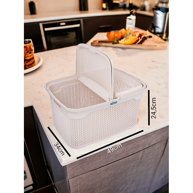 Mua Giỏ Làn Quai Xách Nắp Hoa Đa Năng Giá rẻ - Hình ảnh 4