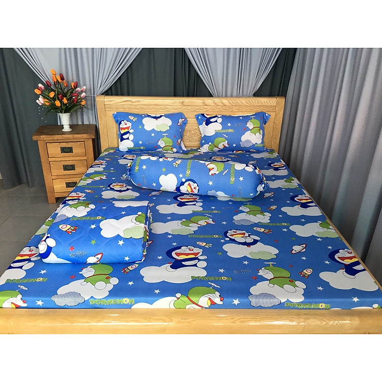 Bộ Drap Thun Lạnh Hàn Quốc cực bền màu , (4 món) đủ size
