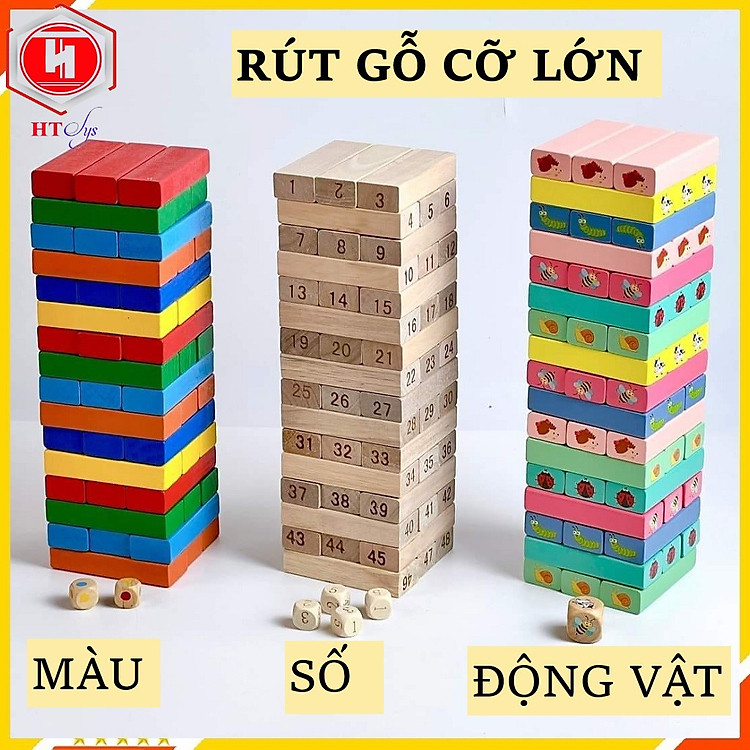 Mua tại Lazada: Đồ Chơi Rút Gỗ Trẻ Em 51Pcs Chính hãng Tiết kiệm