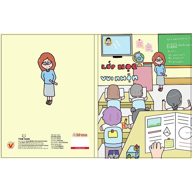 Tập Học Sinh Cô Tiên Xanh (4 ô ly, 96 trang, 100gsm) - Ảnh 2