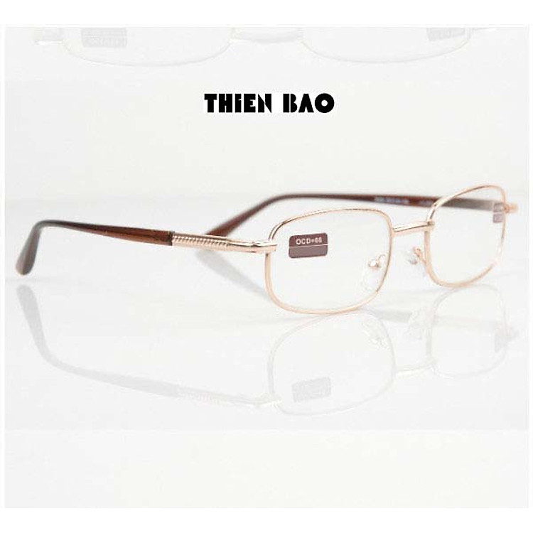 Kính lão thị, viễn thị trung niên tròng Thủy tinh chống xước KVN16 toàn viền vàng GOLD hàng đẹp Nam nữ loại I
