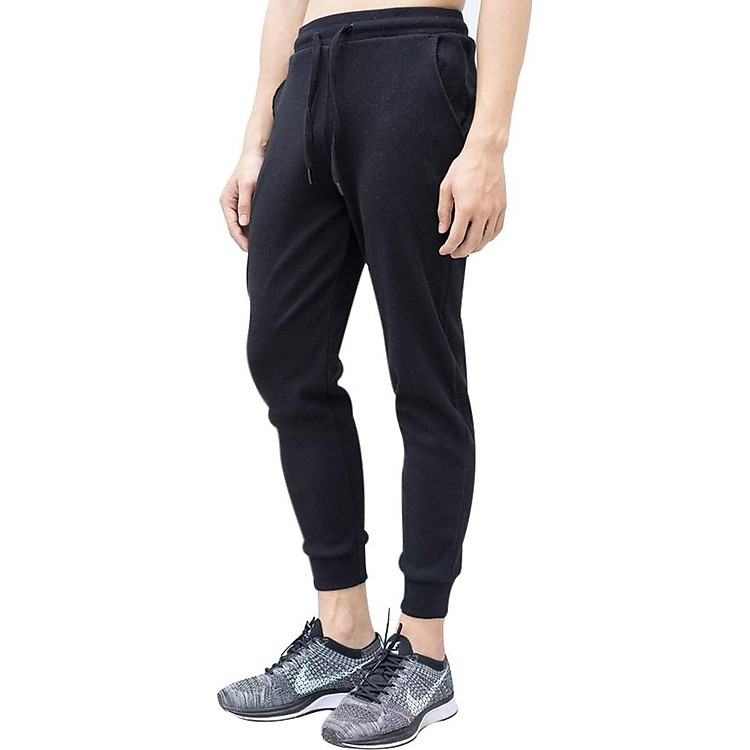 Quần Jogger Lót Nỉ Nam Panda QNNA-01 - Đen (Free Size)