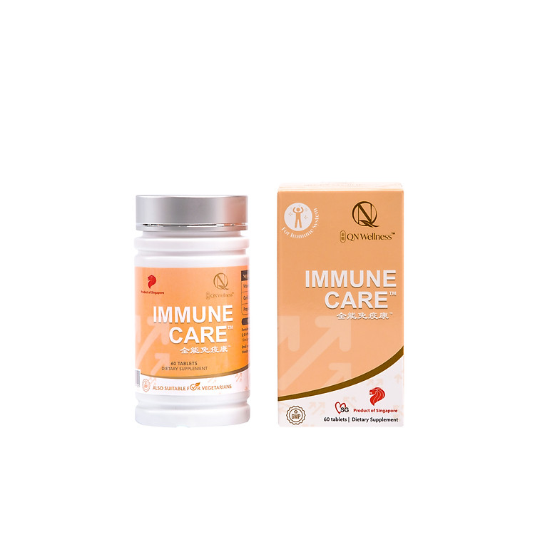 Viên Uống Bổ Sung Vitamin C Immune Care QN Wellness Tăng Cường Hệ Hô Hấp, Hỗ Trợ Khả Năng Miễn Dịch & Sức Khỏe Cơ Thể - Hộp 60 Viên