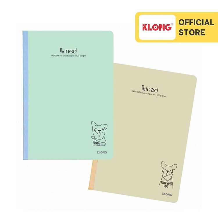 Vở kẻ ngang dán gáy KLONG B5 (120 trang)