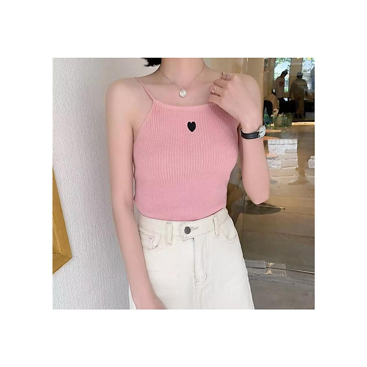 Áo yếm nữ in hình tim yêu thời trang