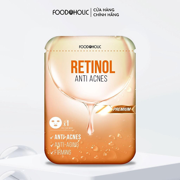 Mặt Nạ Retinol Giảm Mụn, Tái Tạo Da Foodaholic Retinol Anti Acnes Mask 23ml