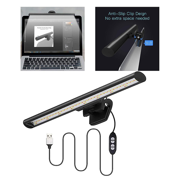 Computer Monitor Light LED Screen Lamp Bar Dimmable Adjustable Room Office