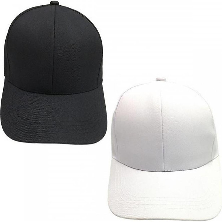 Bộ 02 mũ lưỡi trai Đen Trắng Unisex