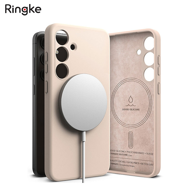 Ốp lưng cho Samsung Galaxy S24 (6.2") RINGKE Silicone Magnetic - Hàng Chính Hãng