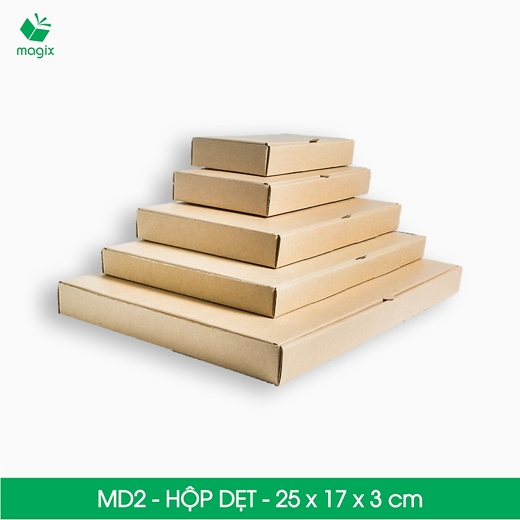 Hộp carton trơn MD2 (25x17x3 cm, 25 thùng) - Ảnh 7