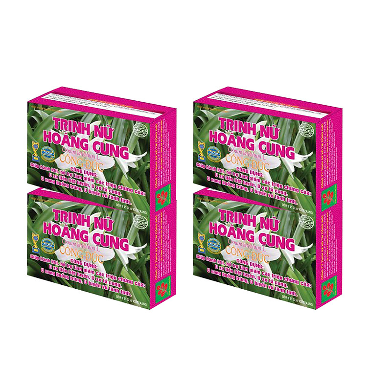 Combo 4 hộp Trinh nữ hoàng cung Công Đức giảm u xơ tử cung, u nang buồng trứng
