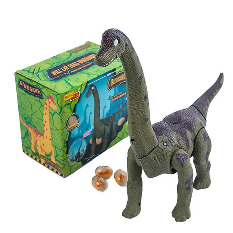 Đồ chơi khủng long cổ dài đẻ trứng chạy pin