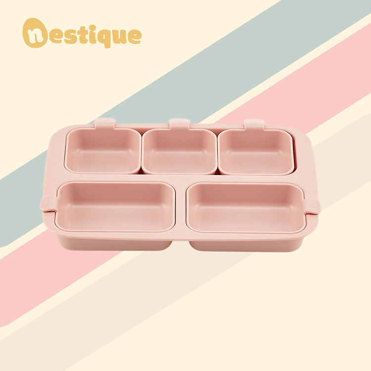Mua Khay Ăn Trẻ Em Nestique N-11 Màu Hồng Chính hãng Ưu đãi - Hình ảnh 5