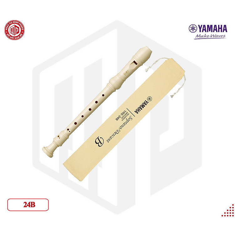 Sáo Recorder nhựa ABS - Dòng Soprano - Yamaha YRS-24B (YRS 24B) - Hệ thống Baroque, Dạng thẳng, Tone C (Đô) - Hàng chính hãng