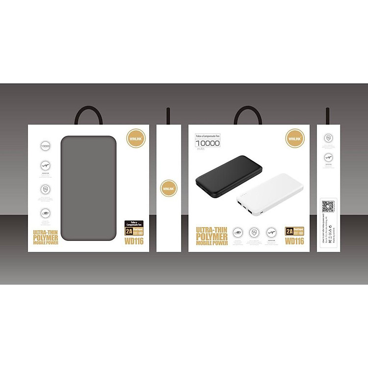 Pin dự phòng winlink hàng chính hãng WD116 - 10.000mAh