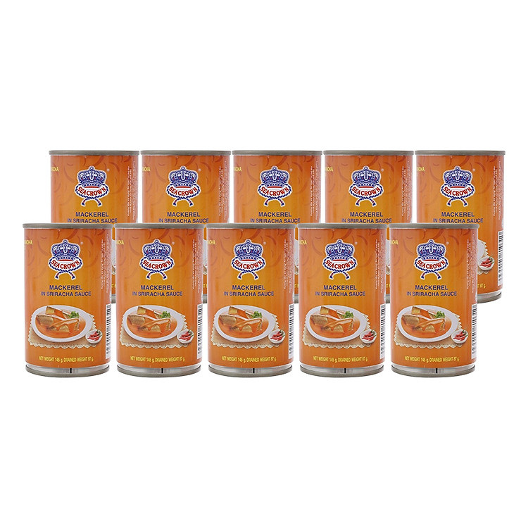 Combo 10 Cá Nục Sốt Tương Ớt Sriracha Seacrown (145g)