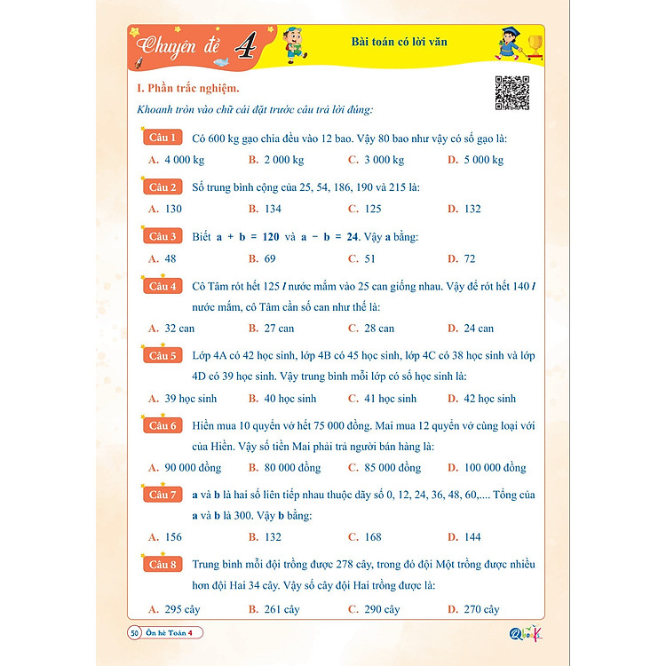 Ôn Hè Lớp 4 (Toán + Tiếng Việt) - Ảnh 4