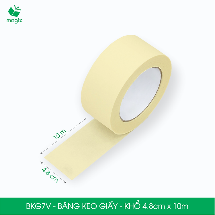 Băng Keo Giấy BKG7V (3 cuộn, 4.8cm x 10m)