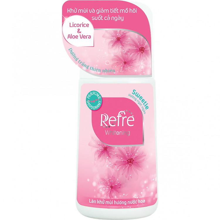 Lăn Khử Mùi Dưỡng Trắng Hương Nước Hoa Refre Whitening Sweetie Hương Ngọt Ngào (40ml) + Tặng móc gỗ dán tường xinh xắn