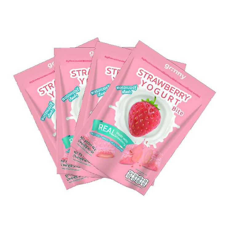 Combo 4 gói Bánh snack Ngũ Cốc Grinny nhân Da ua Dâu - Strawberry Yogurt