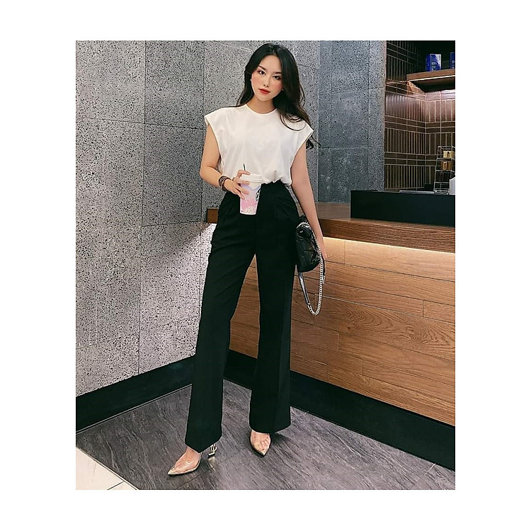 SET TRANG PHỤC BỘ QUẦN TÂY ỐNG LOE VÀ ÁO THUN THỤNG