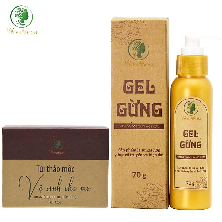 Mua tại Lazada: Combo Gel Gừng Giảm Eo & Thảo Mộc Wonmom Chính hãng, giá tốt