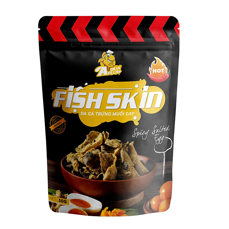 SNACK DA CÁ BASA LẮC TRỨNG MUÔI CAY AQUA PLUS