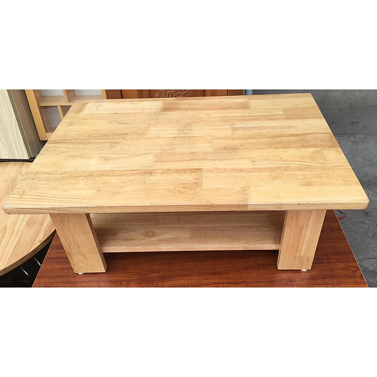 Bàn Osin Gỗ Cao Su 2 Tầng 55cm x 80cm