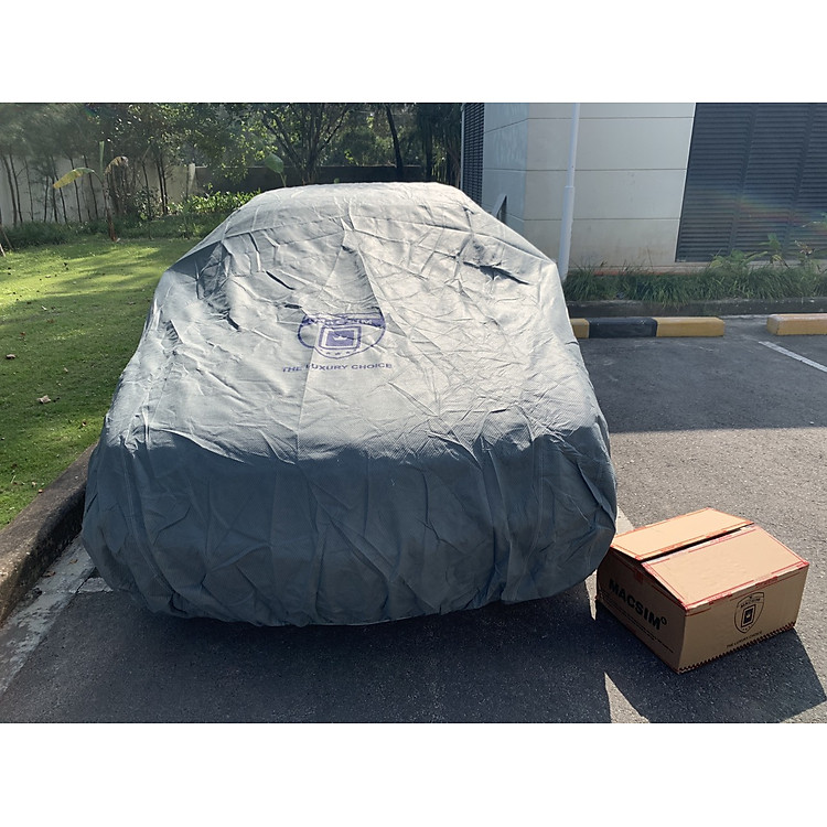 Bạt phủ ô tô chất liệu vải không dệt 3 lớp cao cấp thương hiệu MACSIM cho xe ô tô Volvo V40 - màu ghi