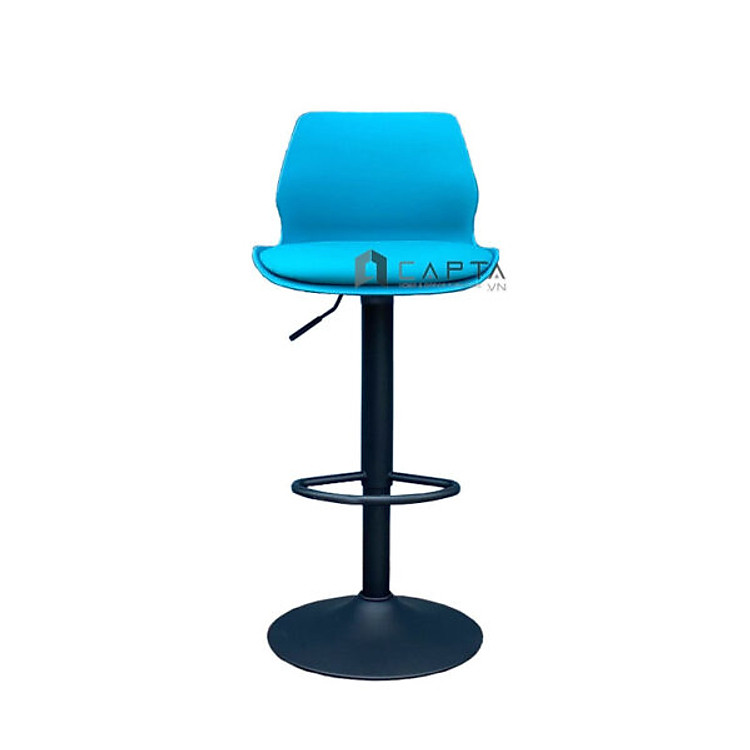Ghế quầy bar có nệm chân thép CB2276A-P Nội thất Capta Ghế bar lưng tựa nhựa nệm giả da pvc êm ái chân thép mạ tăng giảm hcm