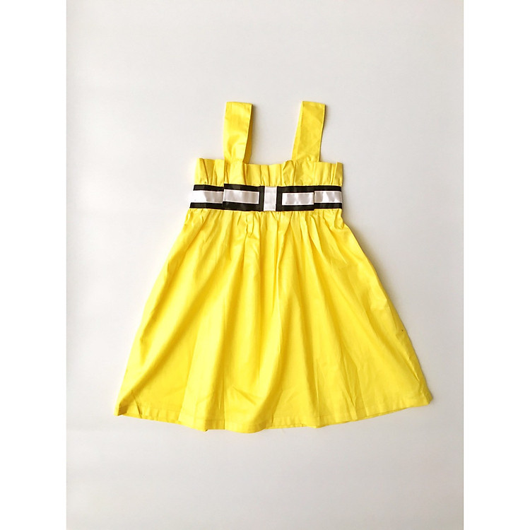 Váy bé gái chữ A hai dây Vinakids màu vàng(2-6 tuổi