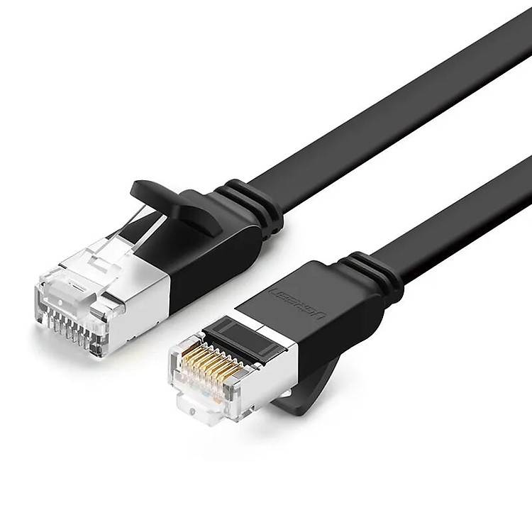 Cáp mạng LAN CAT 6 UTP dây dẹp 0.5M màu Đen Ugreen LAN50183NW101 Hàng chính hãng