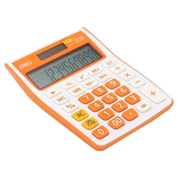Máy Tính Deli 1238 - Cam - Ảnh 2