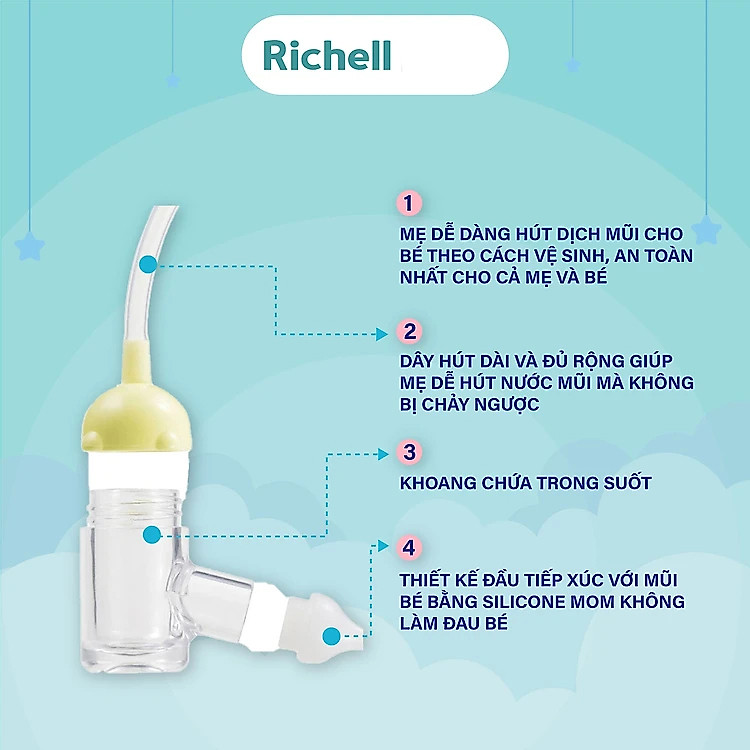 Mua Dụng cụ hút mũi Richell Tiki Chính hãng Tiết kiệm - Hình ảnh 5