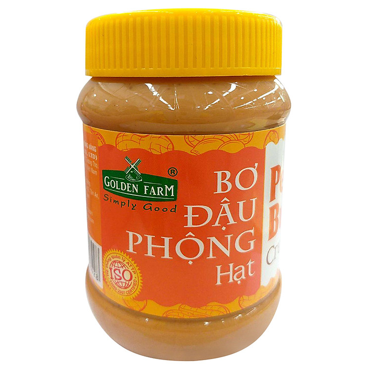 Bơ Đậu Phộng Hạt Golden Farm (510g)