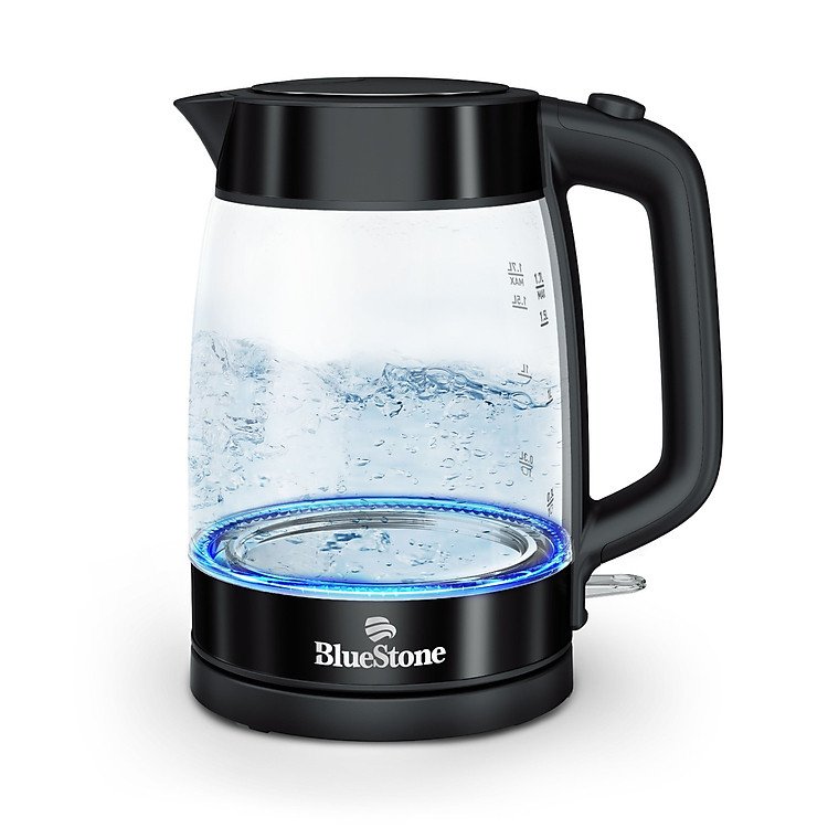Ấm Đun Thủy Tinh BlueStone KTB-3428 - 1.7 Lít - 1850-2200W - Bộ Điều Khiển: Strix - Bảo Hành 2 Năm - Hàng Chính Hãng
