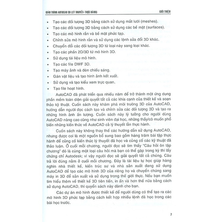 Giáo Trình Autocad 3D - Lý Thuyết-Thực Hành - Ảnh 6