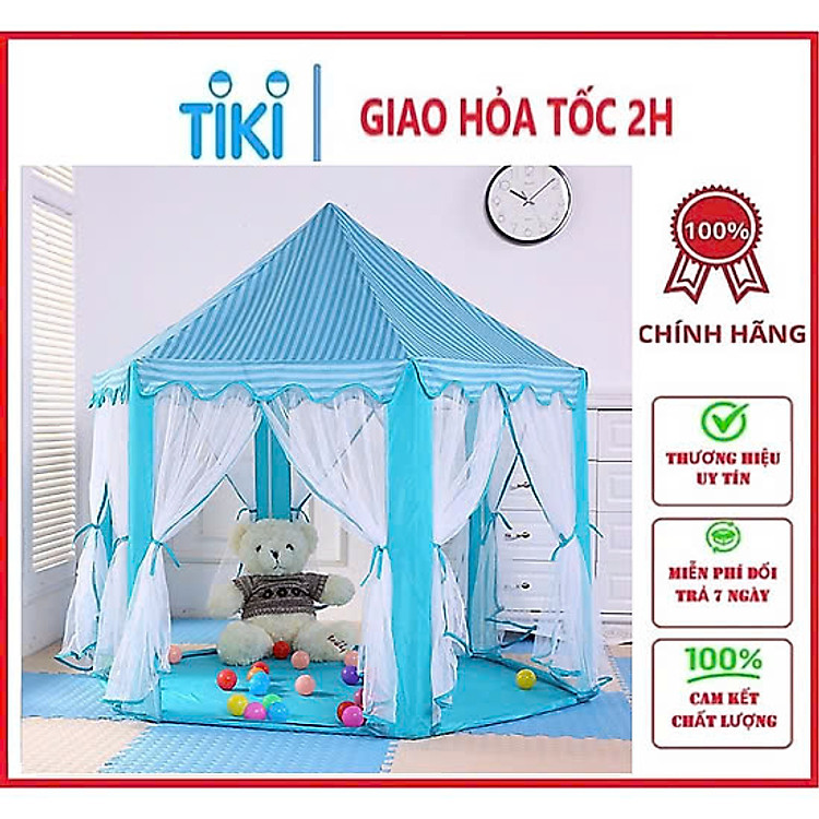 Tìm mua tại Avakids: Lều bóng công chúa, hoàng tử - Xanh - Ngập tràn khuyến mãi